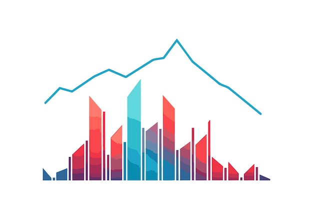 Trading grafiek grafiek statistieken vector