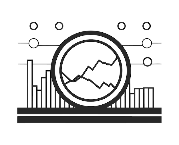 Trading graph chart statistics vector