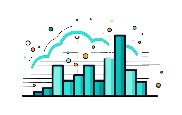 Trading graph chart statistics vector