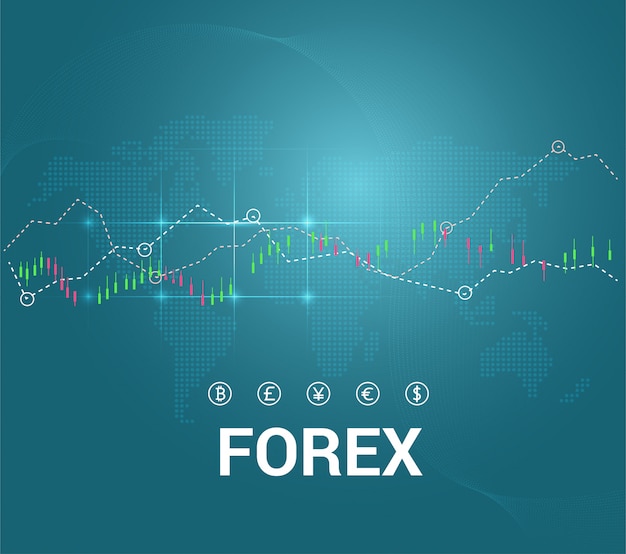 Grafico finanziario astratto del mondo di commercio e mappa