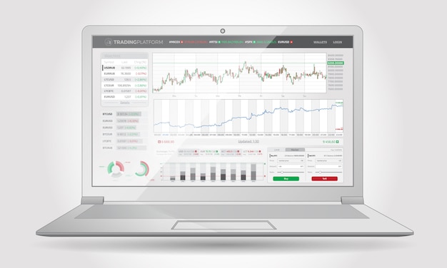 Trading Platform Interface With Infographic Elements