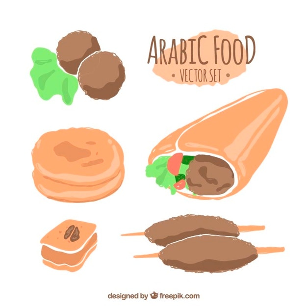 traditional arabic food collection