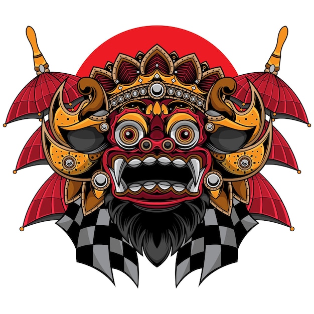 Traditional balinese barong mask