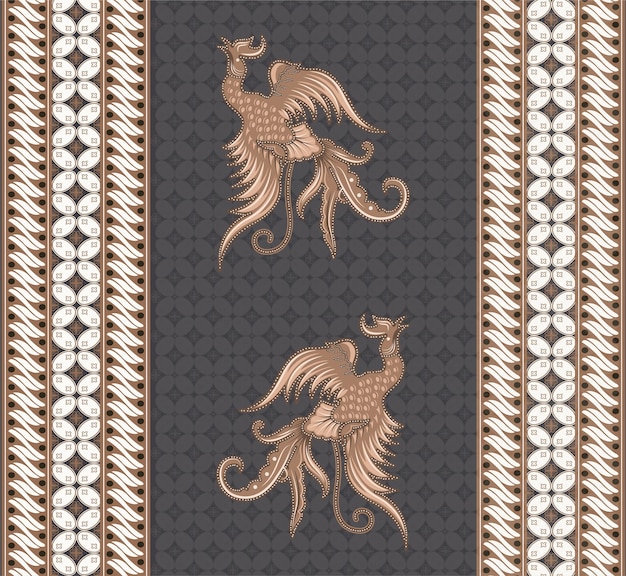 Traditional Batik Pattern from Indonesia Vector Illustration.