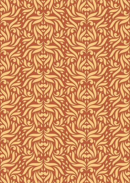 Traditional batik pattern from Javanese Indonesia vector illustration