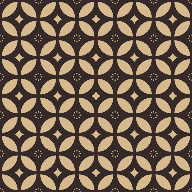 Traditional batik seamless pattern background wallpaper in geometric shape style