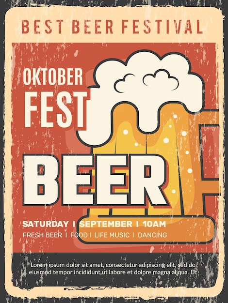전통 맥주 축제 포스터 템플릿