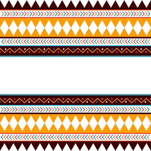 Traditional boho repeated hand draw flok background pattern