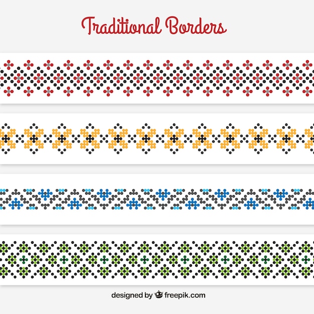 Vector traditional borders