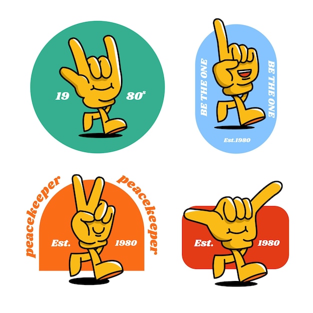 Traditional Cartoon Hand Gesture