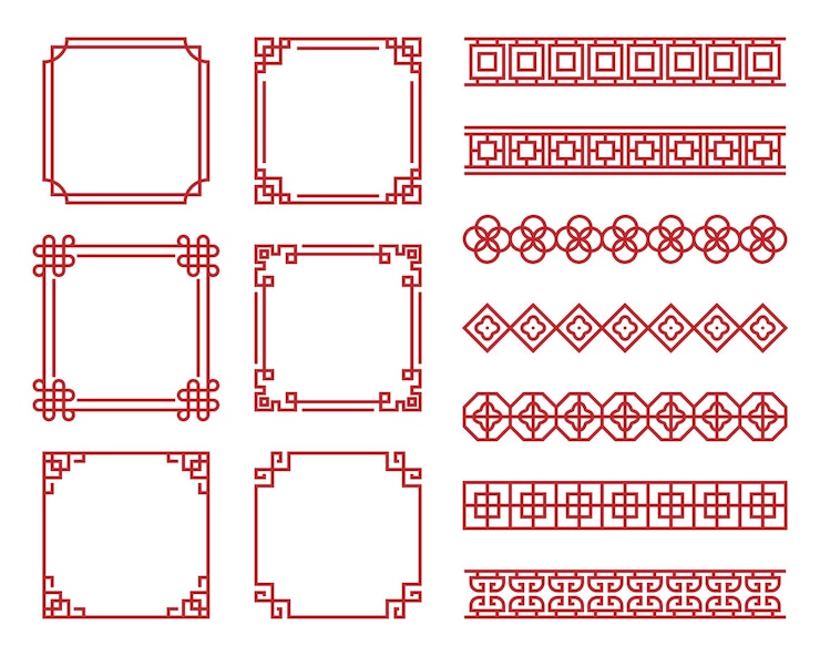 Traditional chinese border design chinese frame