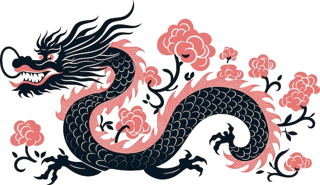 traditional chinese dragon vector illustration