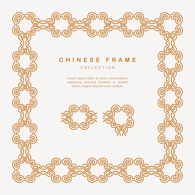 Traditional Chinese Golden Frame With Floral Elements