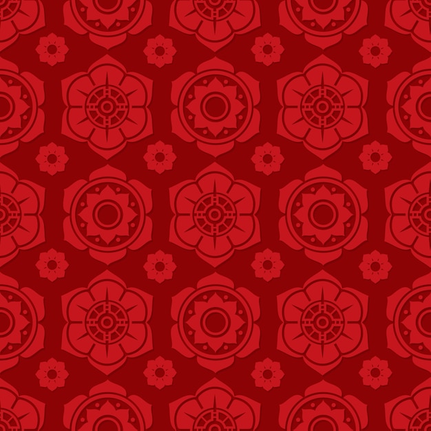Traditional chinese and japanese floral seamless pattern design