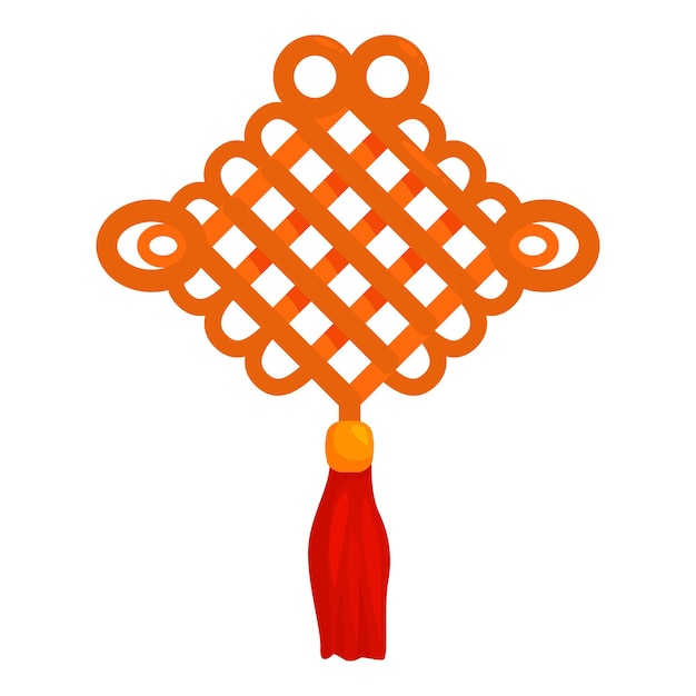 traditional chinese knot ornament hanging with red tassel