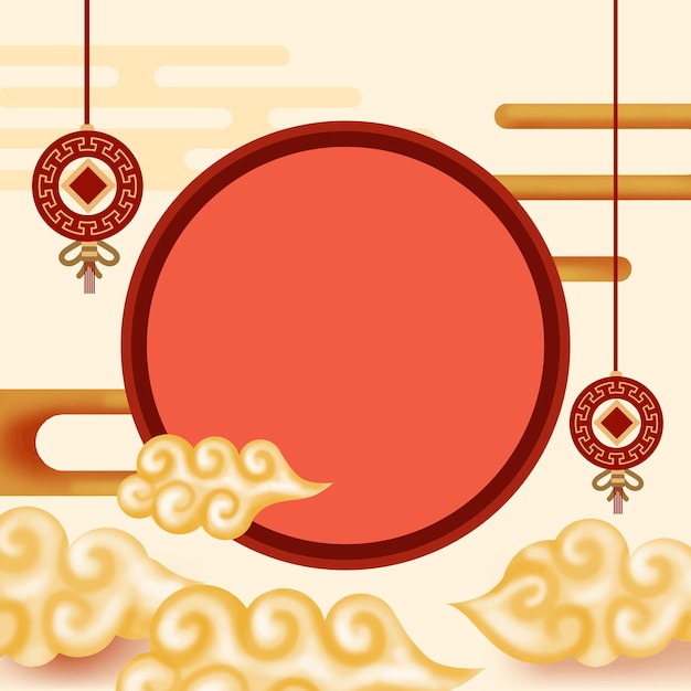 Traditional chinese new year mockup illustration