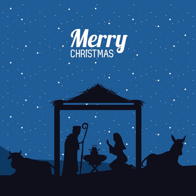 Vector traditional christian christmas