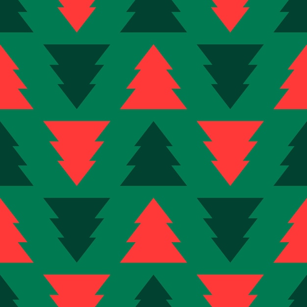 Traditional Christmas seamless patterns in trendy colors Bright geometric ornament For print cover