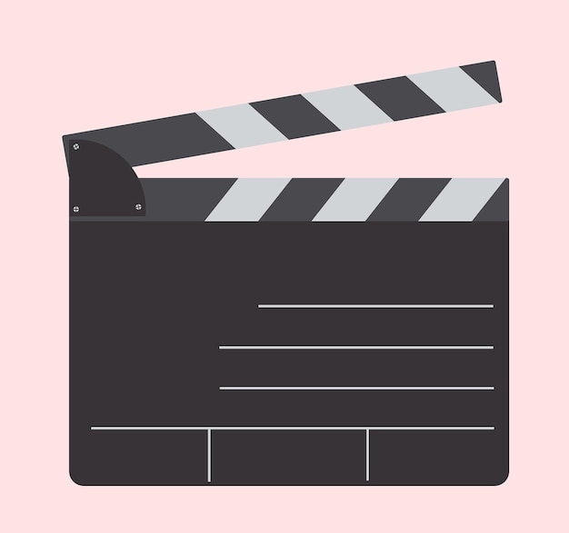 Traditional cinema Clapperboard icon vector