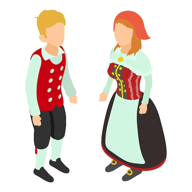 Traditional costume icon isometric illustration of traditional costume vector icon for web