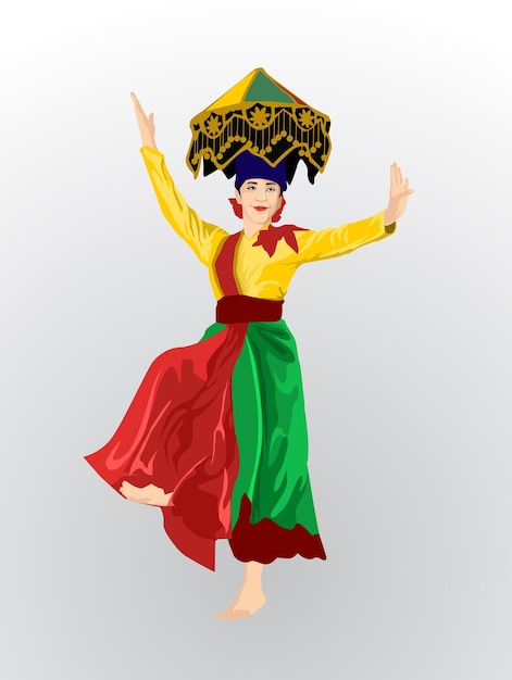 Vector traditional dance