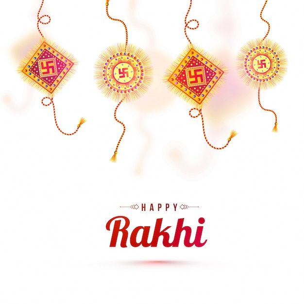 Rakhi decorativo tradizionale per felice raksha bandhan.