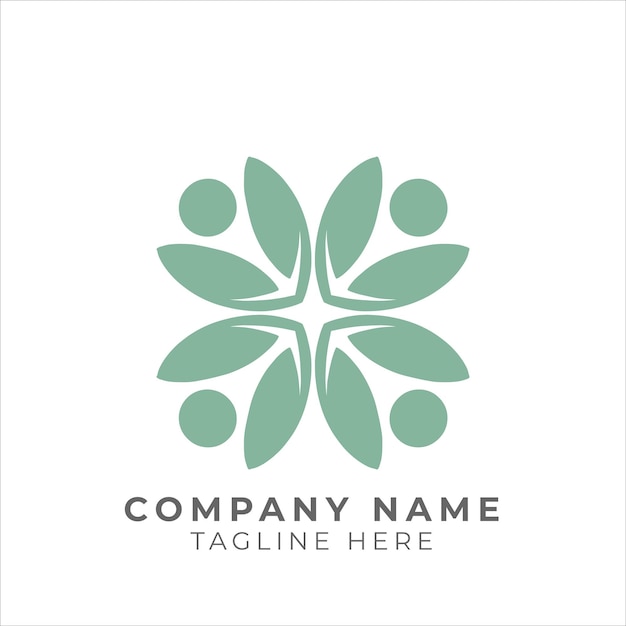 Traditional floral patten logo design