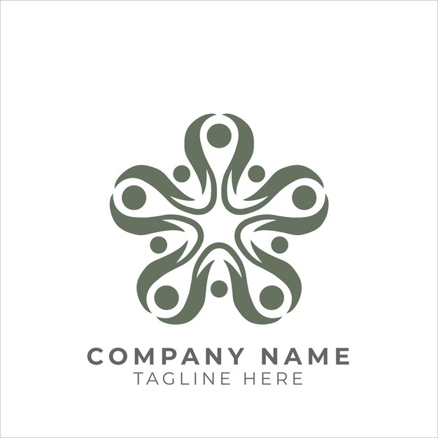 Traditional floral patten logo design