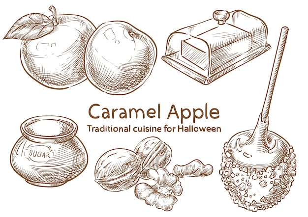 Traditional Halloween Food ingredients.