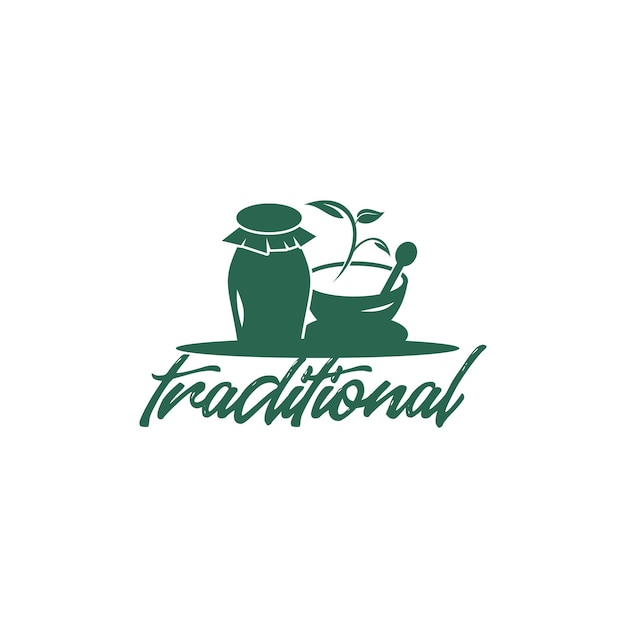 Traditional herbal medicine logo design