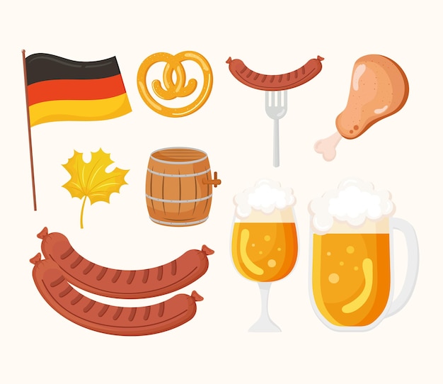 Traditional icons of oktoberfest