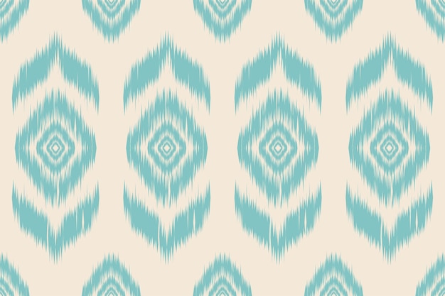 Traditional ikat and ethnic seamless pattern with geometric tribal background