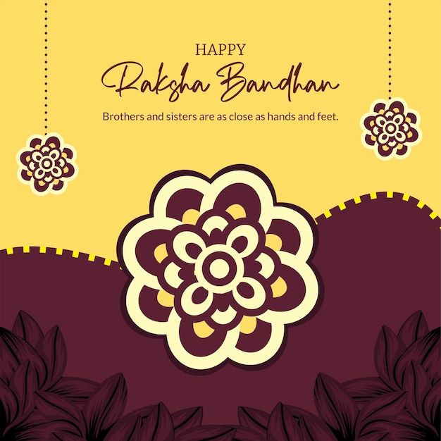Traditional Indian festival happy Raksha Bandhan banner template