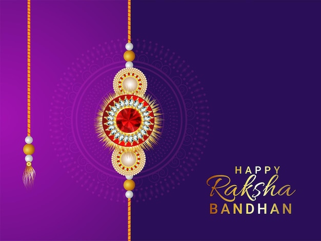 Traditional indian festival happy raksha bandhan design