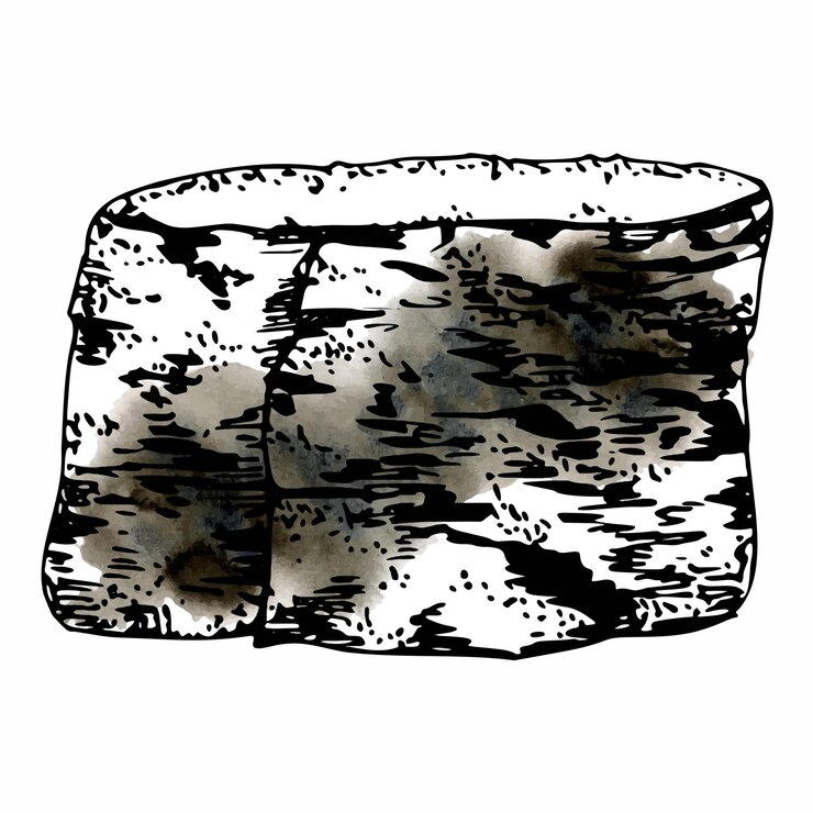 Vector traditional japanese food gunkan sushi seaweed nori wrap base for raw fish salmon tuna crab seabass