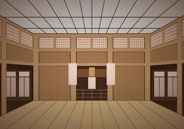 伝統的な日本の部屋のインテリア