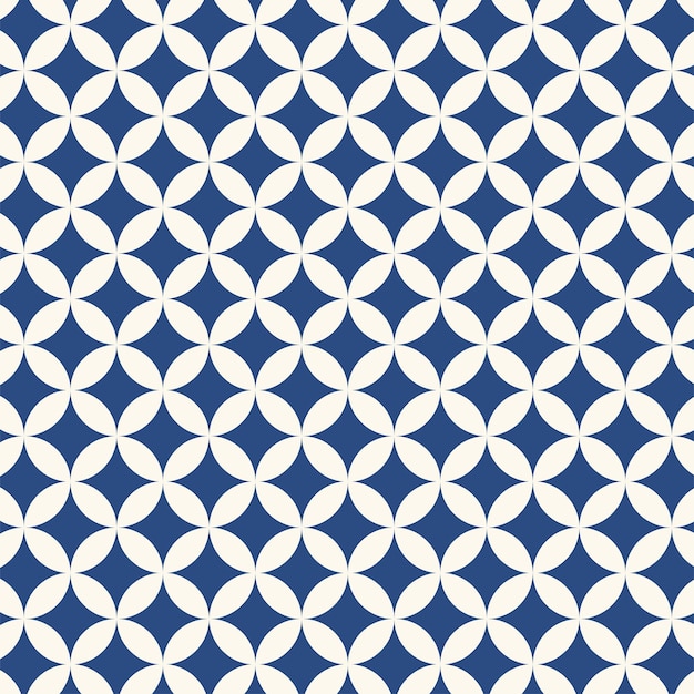 Traditional Japanese Shippo Pattern in blue and white