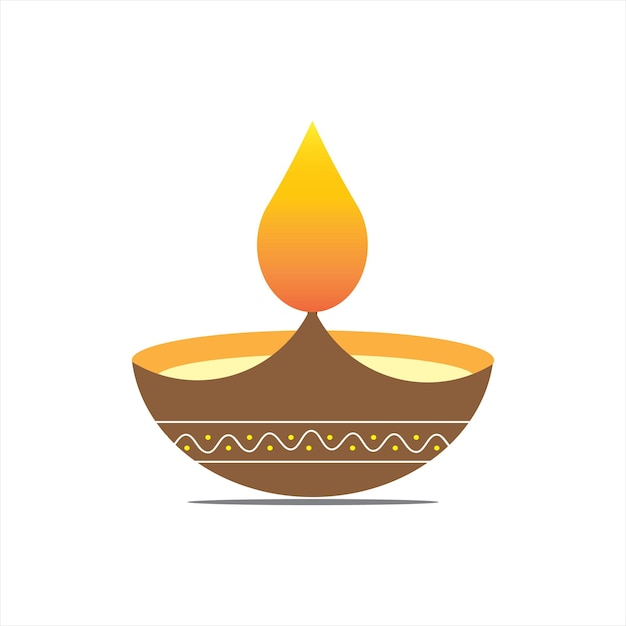 Vector traditional lamp deepam diya icon