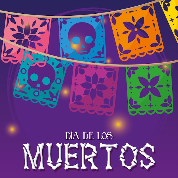 Traditional mexican festival ornament Dia de los muertos Vector illustration