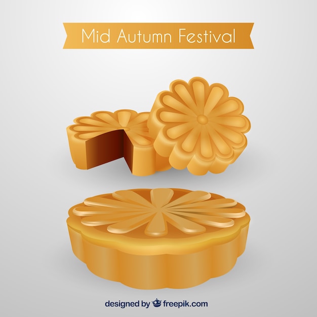 Traditional mid autumn festival's moon cake