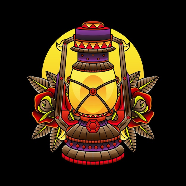 Freehand American Traditional Lantern by Dizzy  Follow us for more     TikTok