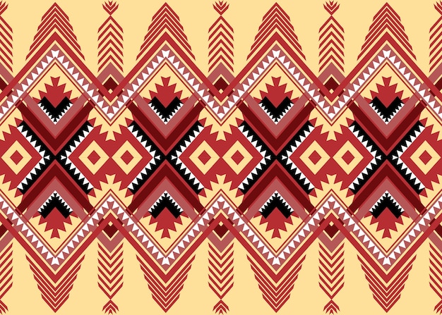 Традиционный восточный этнический геометрический узор для фона ковровые обои одежда обертывание батик ткань вышивка иллюстрация вектор красивый