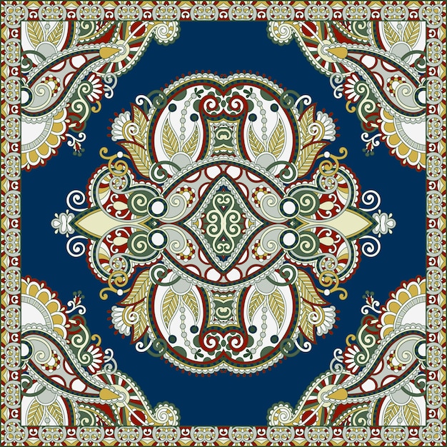 Bandana paisley floreale ornamentale tradizionale è possibile utilizzare questo motivo nella progettazione del tappeto