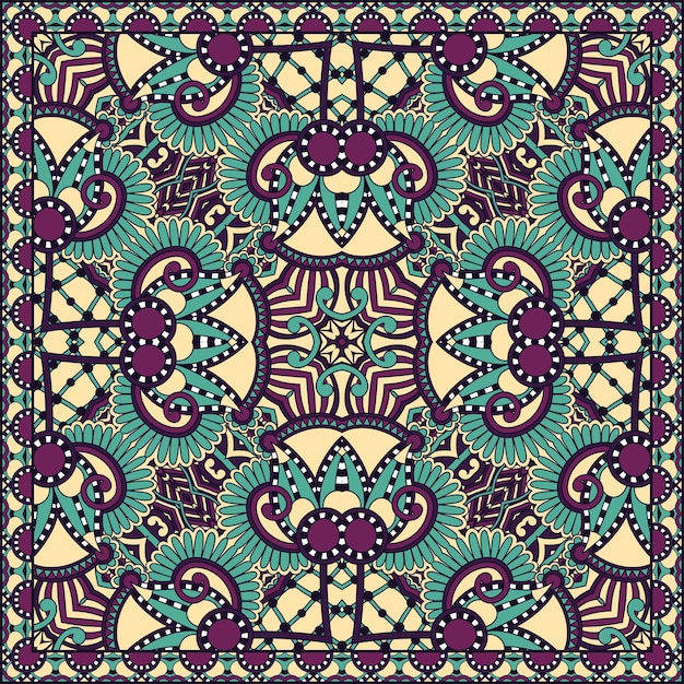 Traditional ornamental floral paisley bandanna you can use this pattern in the design