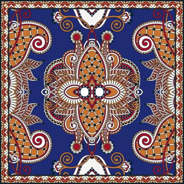 Traditional ornamental floral paisley bandanna