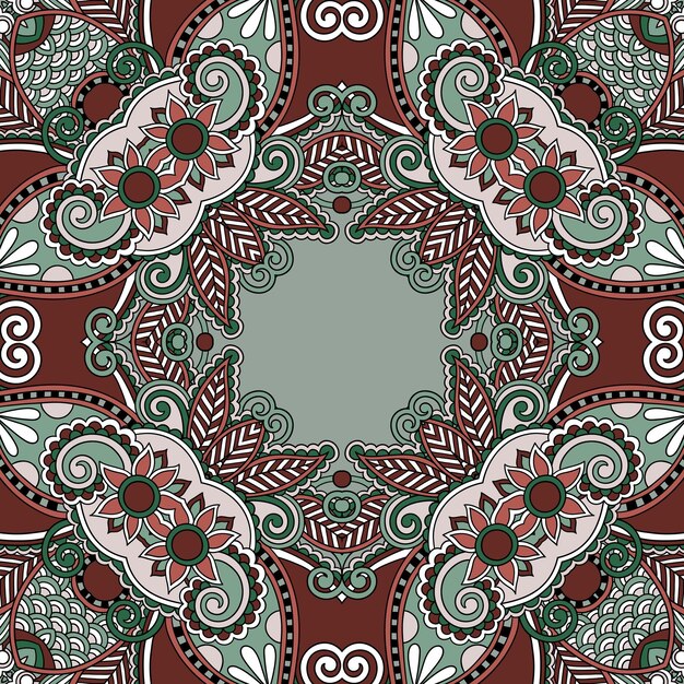 Traditional ornamental floral paisley bandanna