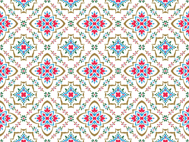 Piastrelle di colore decorativo portoghese ornato tradizionale azulejos abstract background vector hand draw