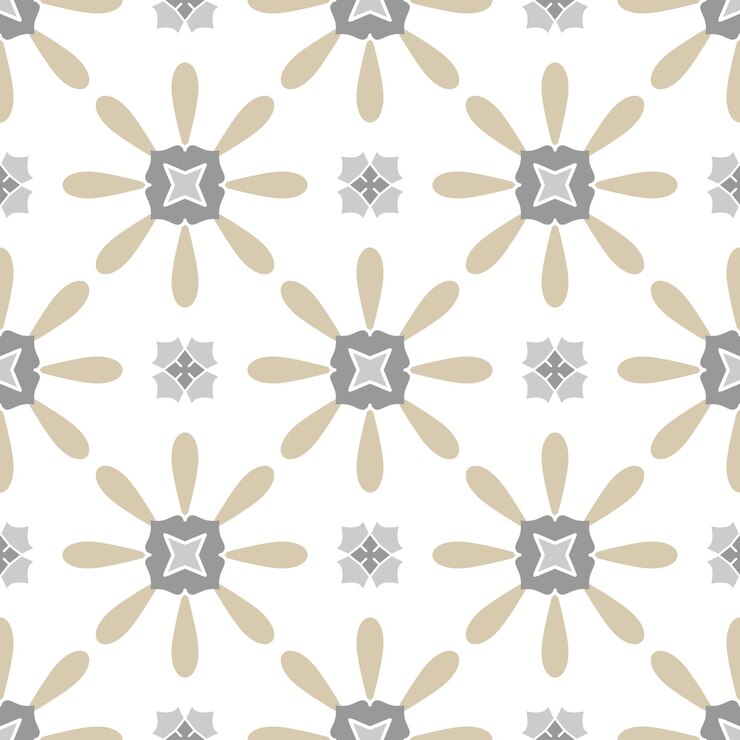 Vector traditional ornate portuguese tiles azulejos vintage pattern for textile design