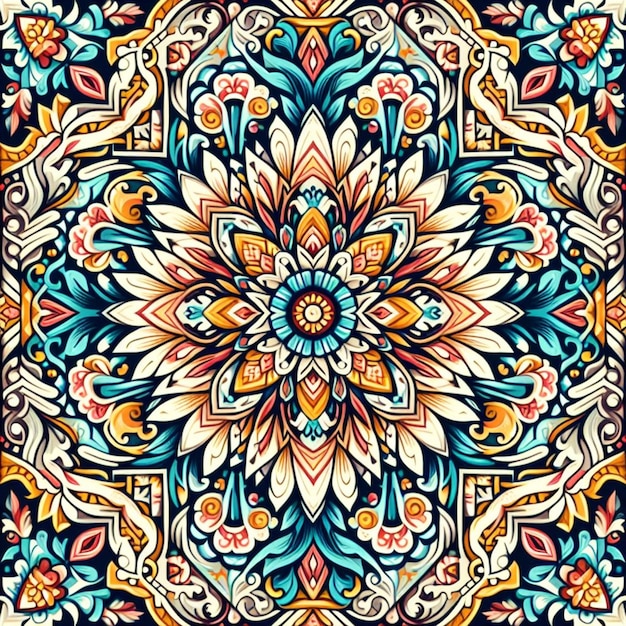 traditional pattern vector illustration for print