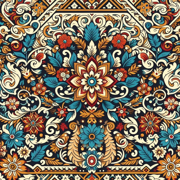 Traditional pattern vector illustration for print